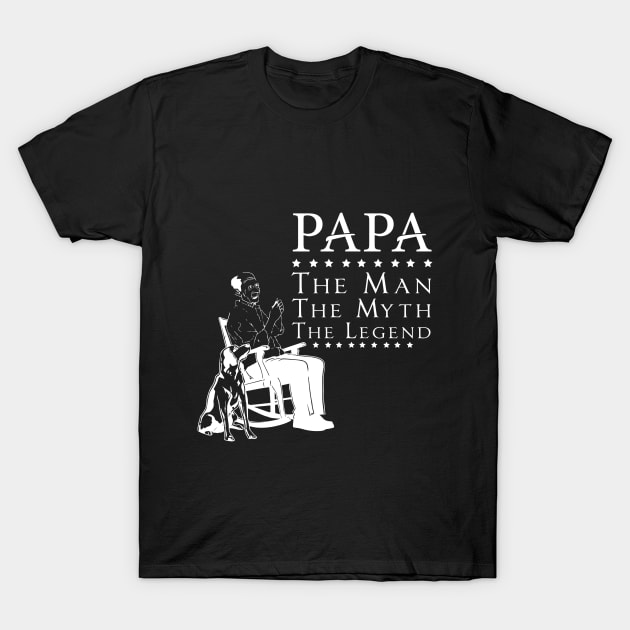 Papa The Man The Myth T-Shirt T-Shirt by Noor_Aldeen